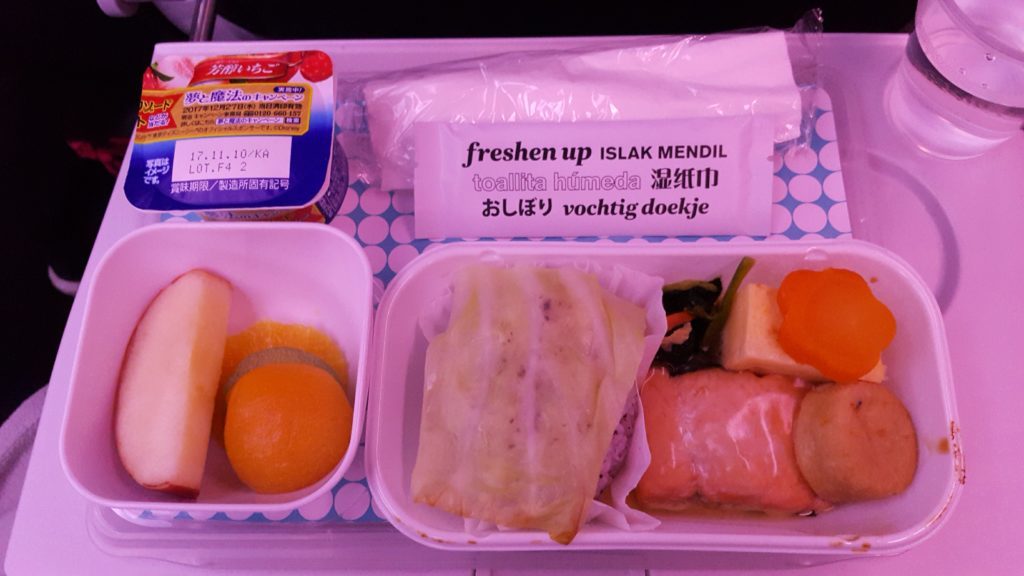ニュージーランド航空　日本直行便　機内食　和食朝食