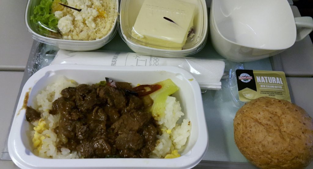 ニュージーランド大韓航空機内食