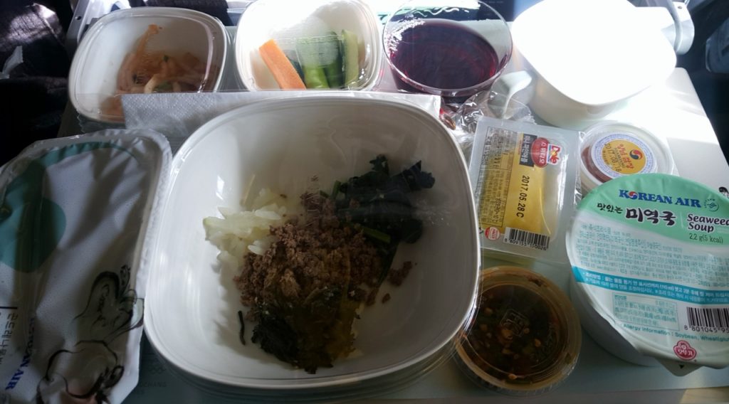 ニュージーランド大韓航空機内食